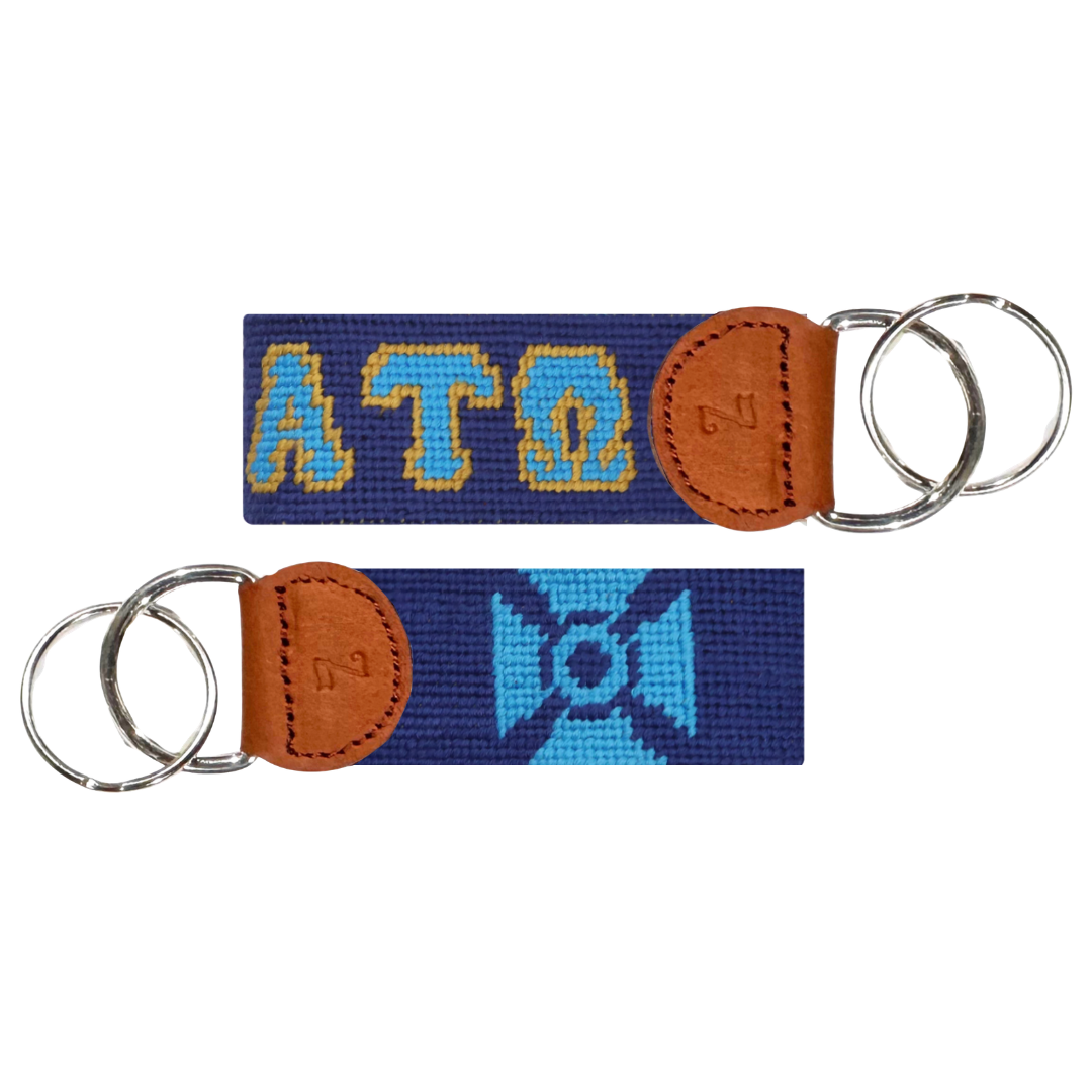 Alpha Tau Omega (ΑΤΩ) Needlepoint Key Fob