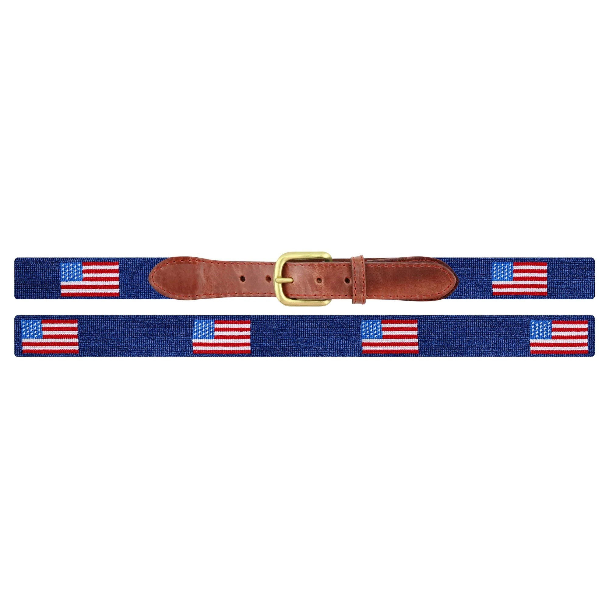American Flag Needlepoint Belt (Classic Navy)