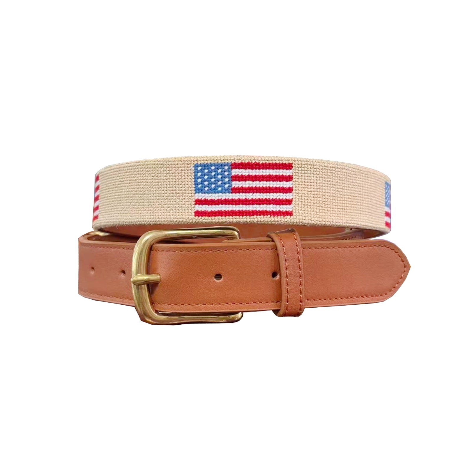 American Flag Needlepoint Belt (Classic)