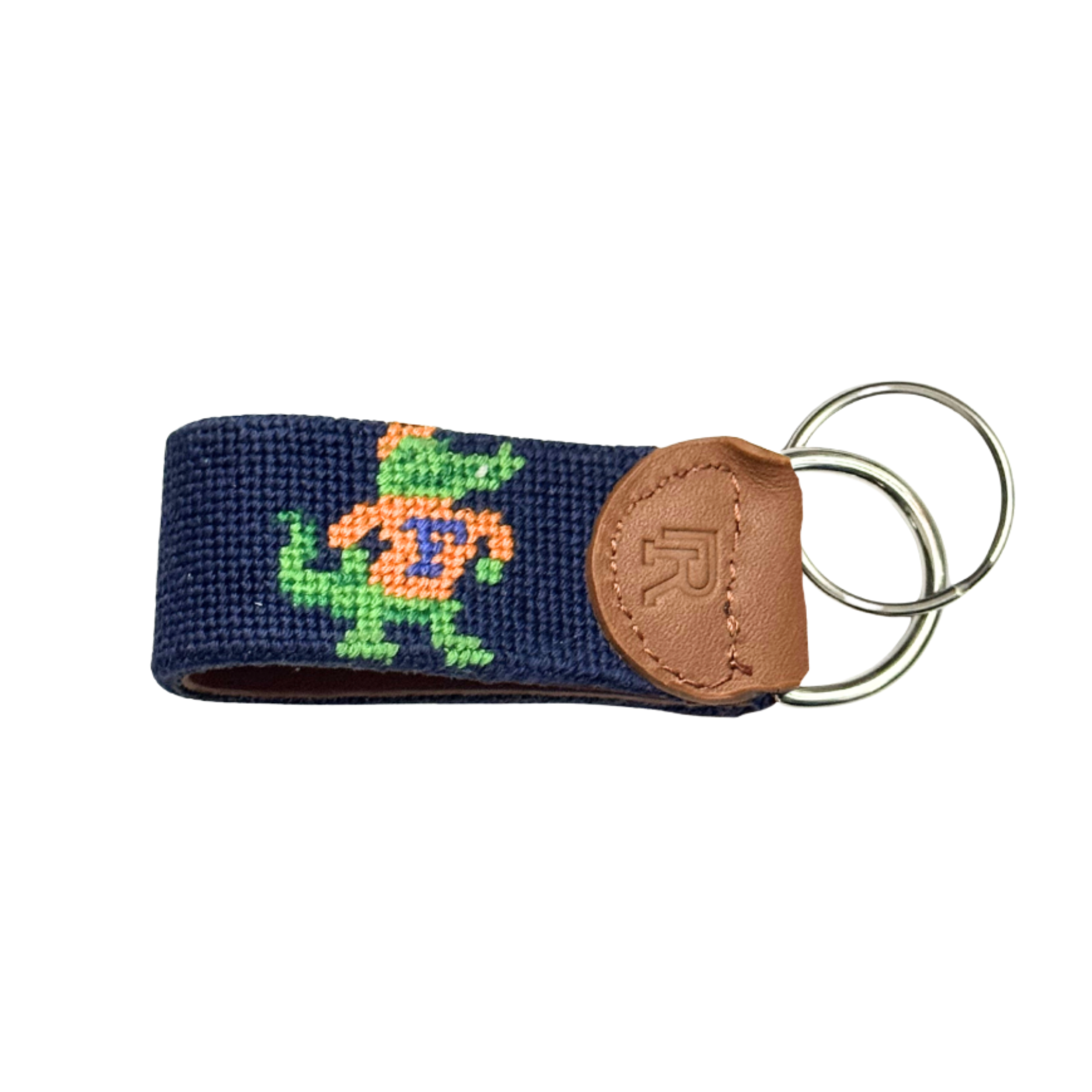 Florida Gators Needlepoint Key Fob Keychain UF Gator