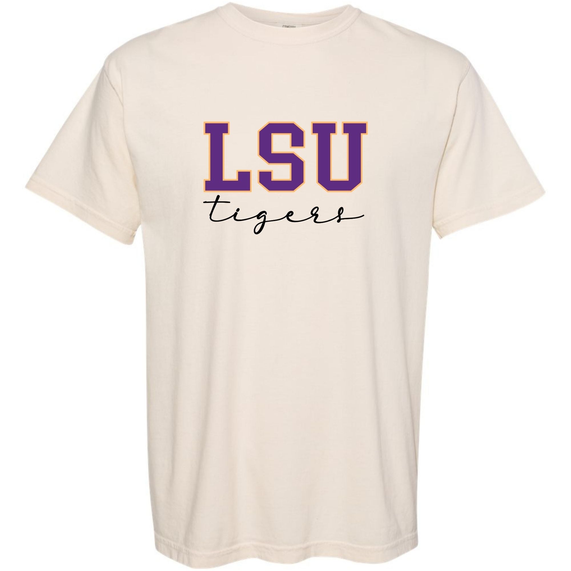 LSU Tigers Script Tee – Classic Purple & Gold Louisiana Spirit Shirt
