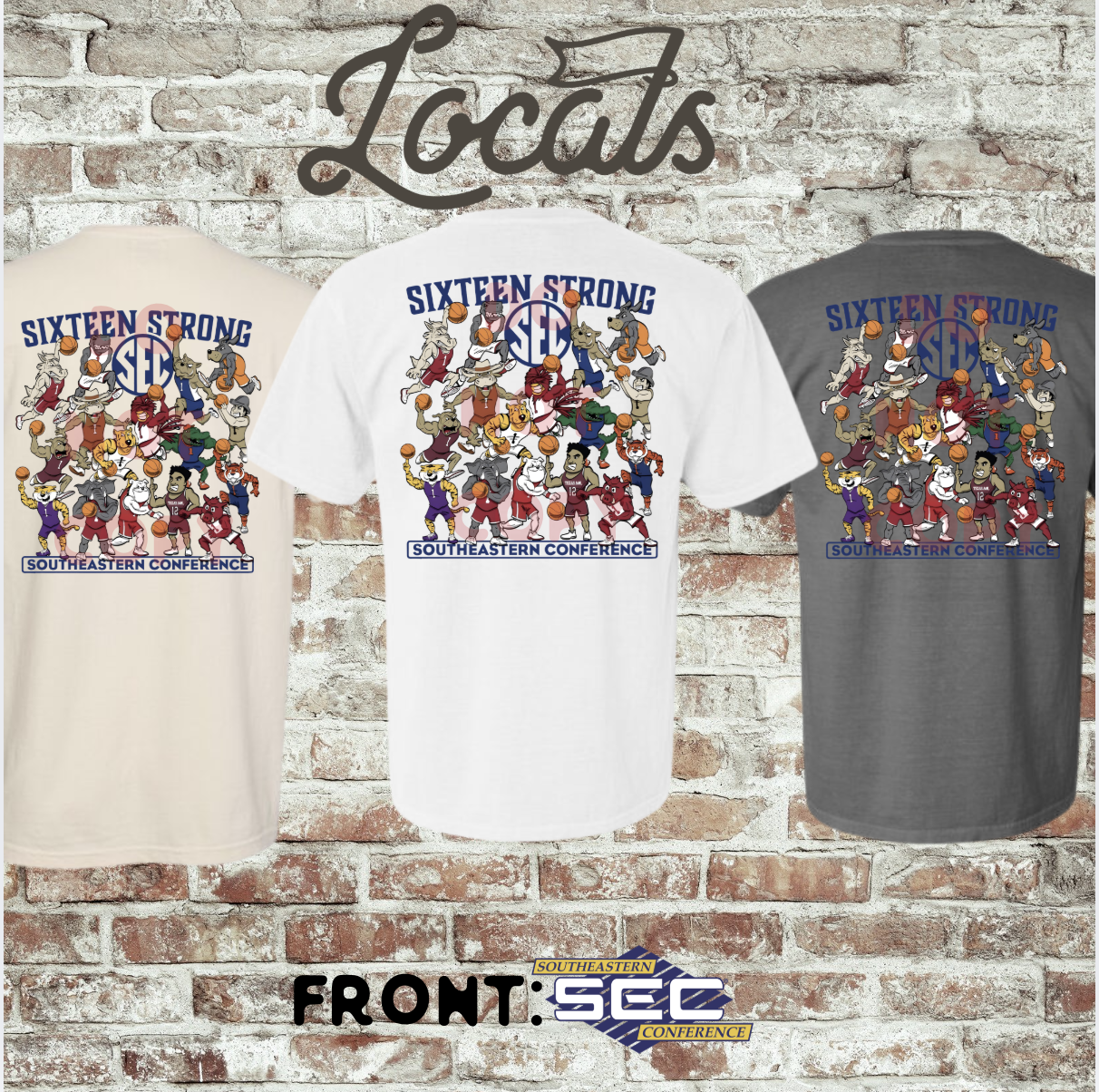 SEC Mascots Comfort Colors Tee • Southeastern Conference, Game Day Shirt, Basketball