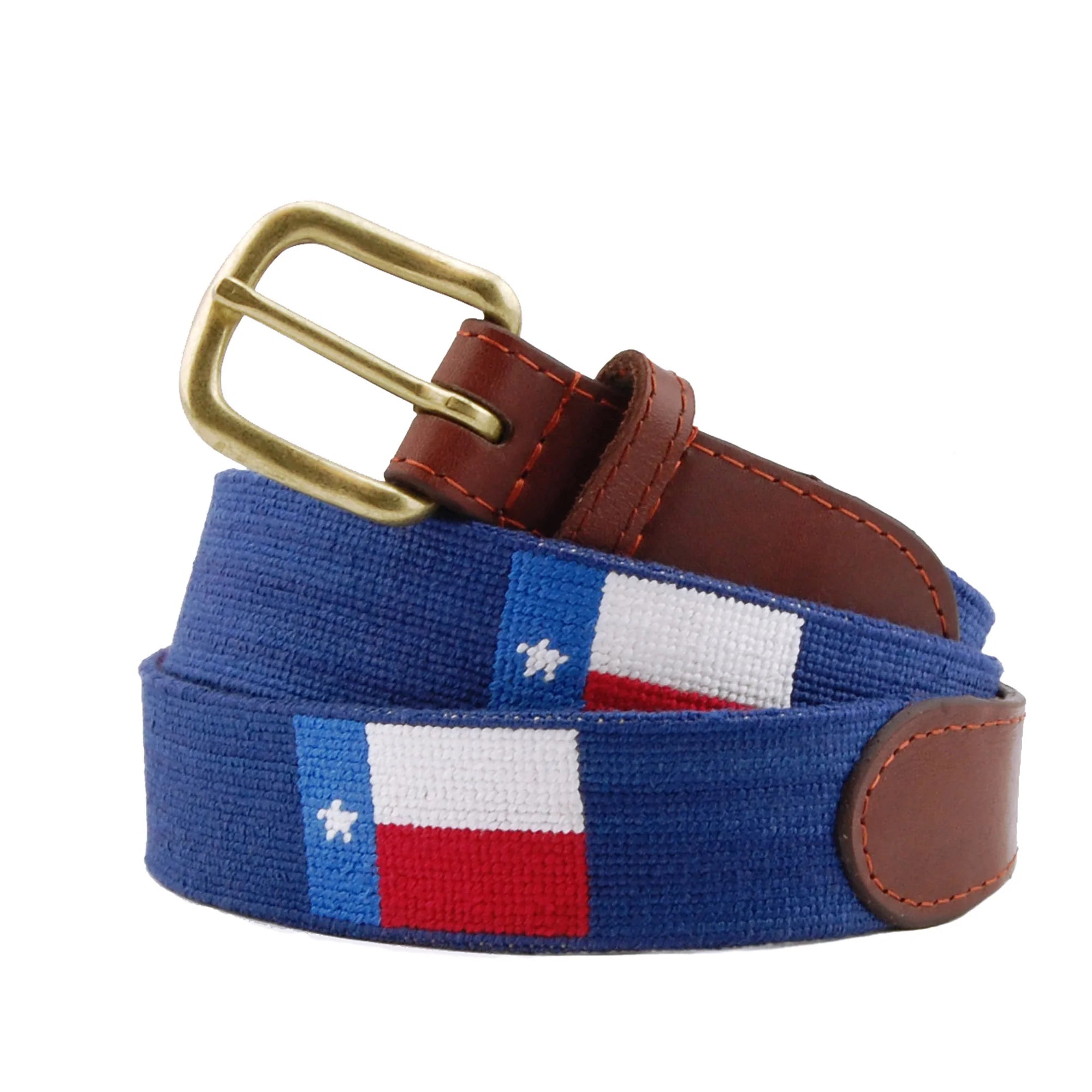 Texas Flag Needlepoint Belt (Navy)