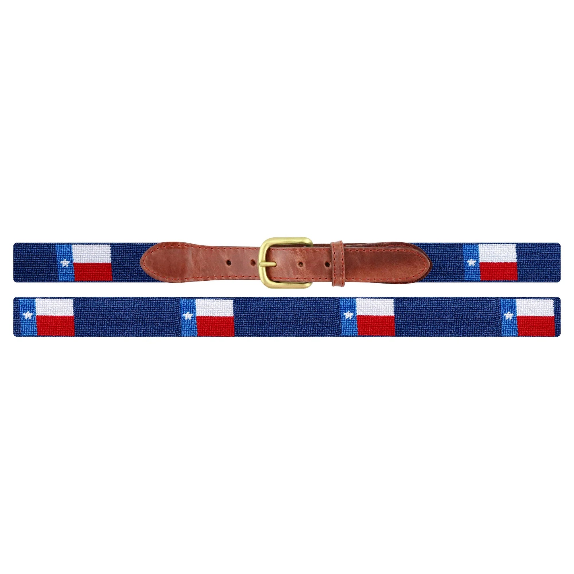 Texas Flag Needlepoint Belt (Navy)