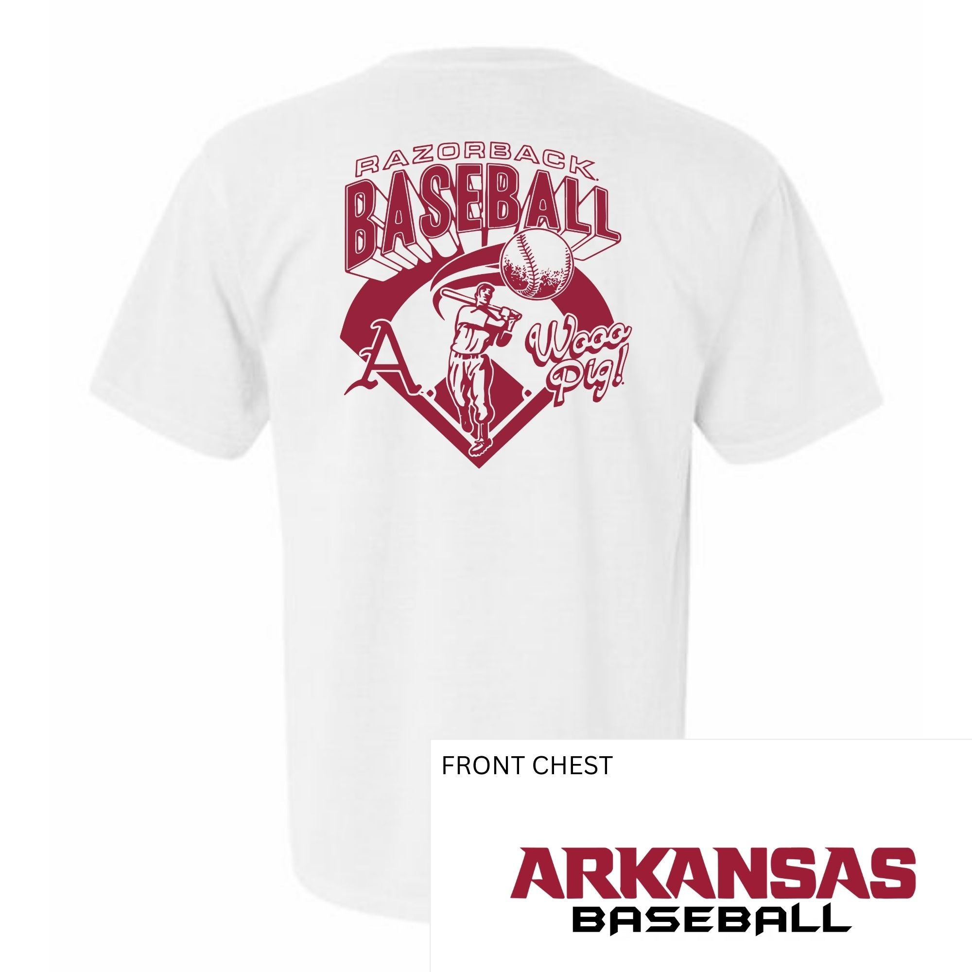 Arkansas Baseball Tee – Official Razorbacks Fan Shirt for Game Days