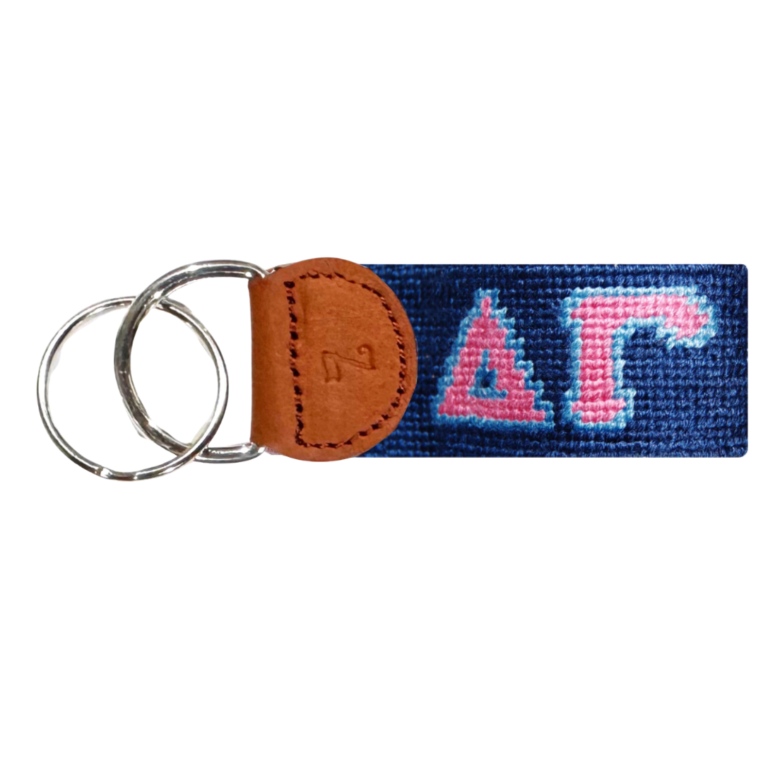 Delta Gamma (ΔΓ) Needlepoint Key Fob