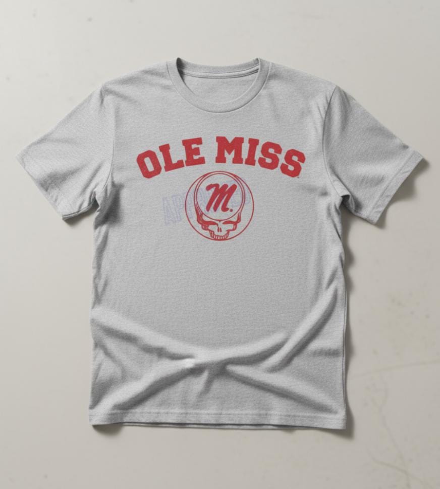 Ole Miss Rebels T-Shirt: Vintage Skull Design, Comfort Colors Tee