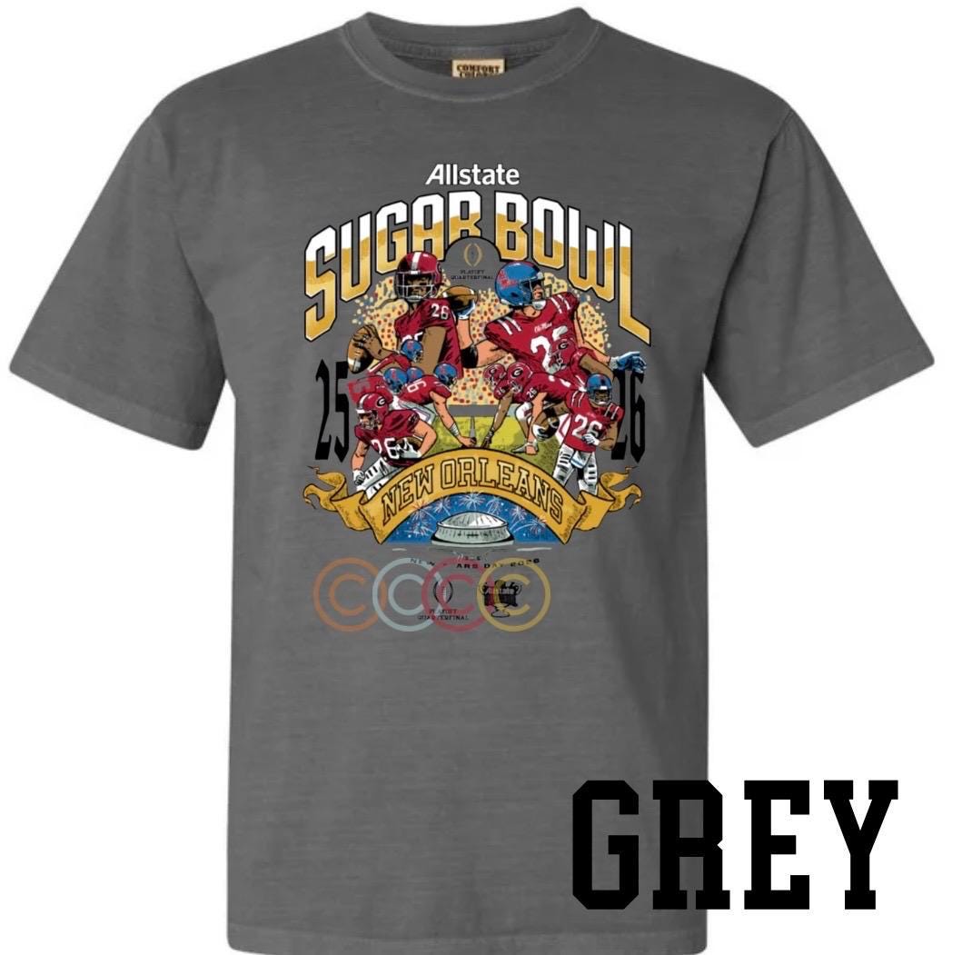 Sugar Bowl Football Shirt 2025 | New Orleans College Football Tee | Game Day Sugarbowl Game Shirt | Vintage Style Fan Tee