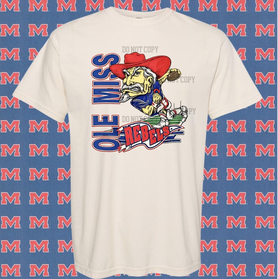 NEW Vintage Colonel Reb for the win |Vintage Ole Miss Rebels T-Shirt – Retro Colonel Reb Graphic Tee