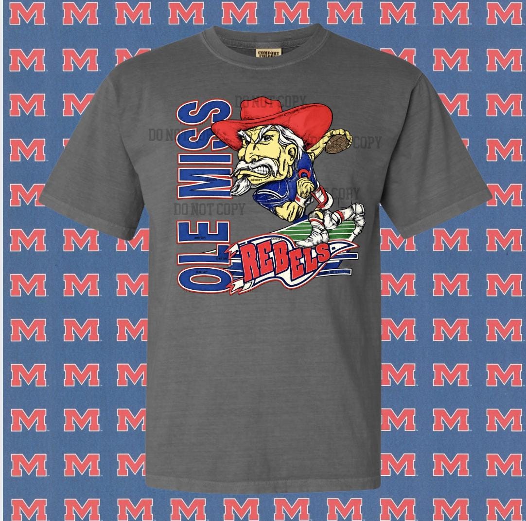 NEW Vintage Colonel Reb for the win |Vintage Ole Miss Rebels T-Shirt – Retro Colonel Reb Graphic Tee