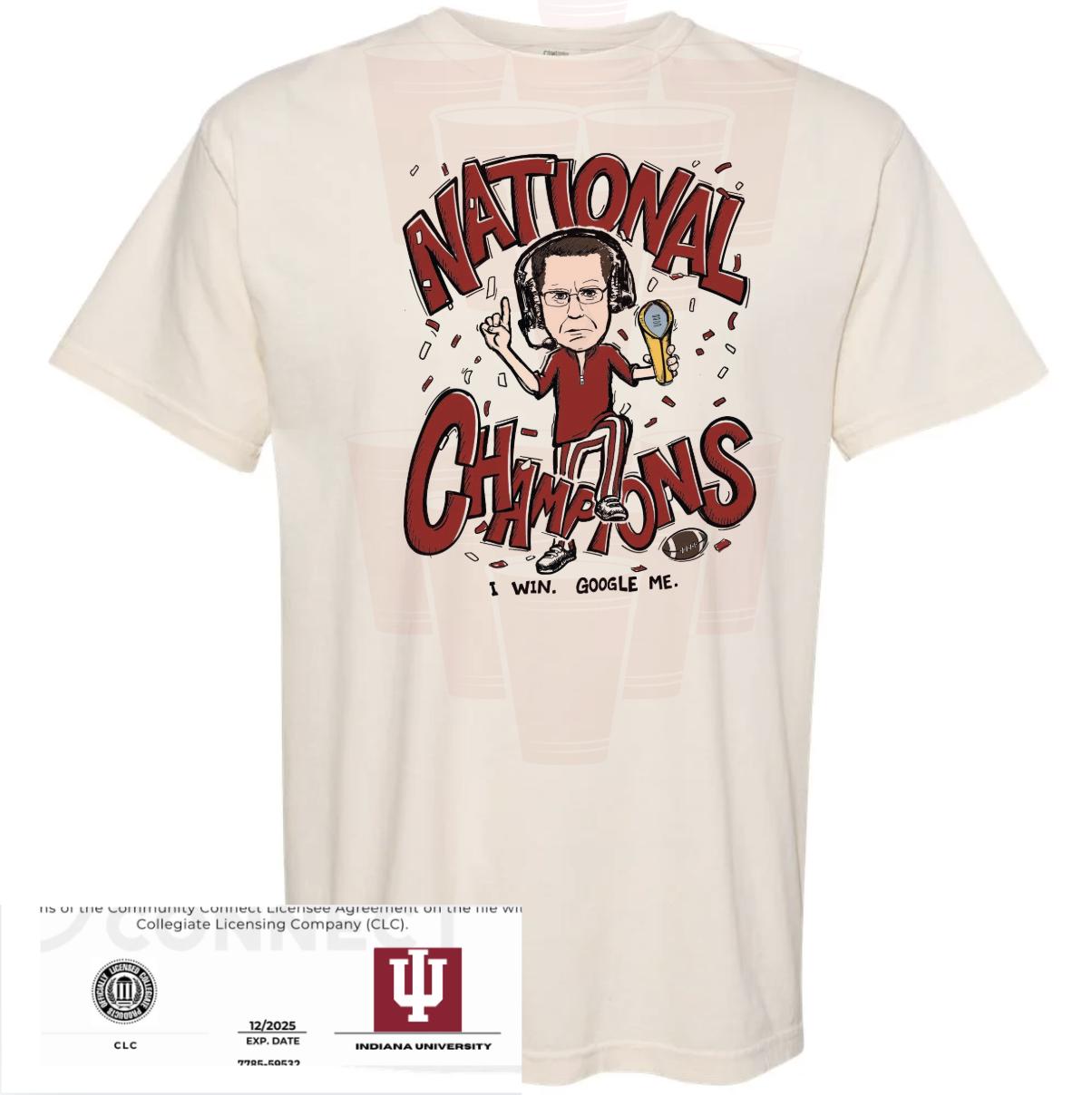 Coach Cignetti Indiana Hoosiers 2025 National Champions Tee | IU Football| HOOSIERS| main