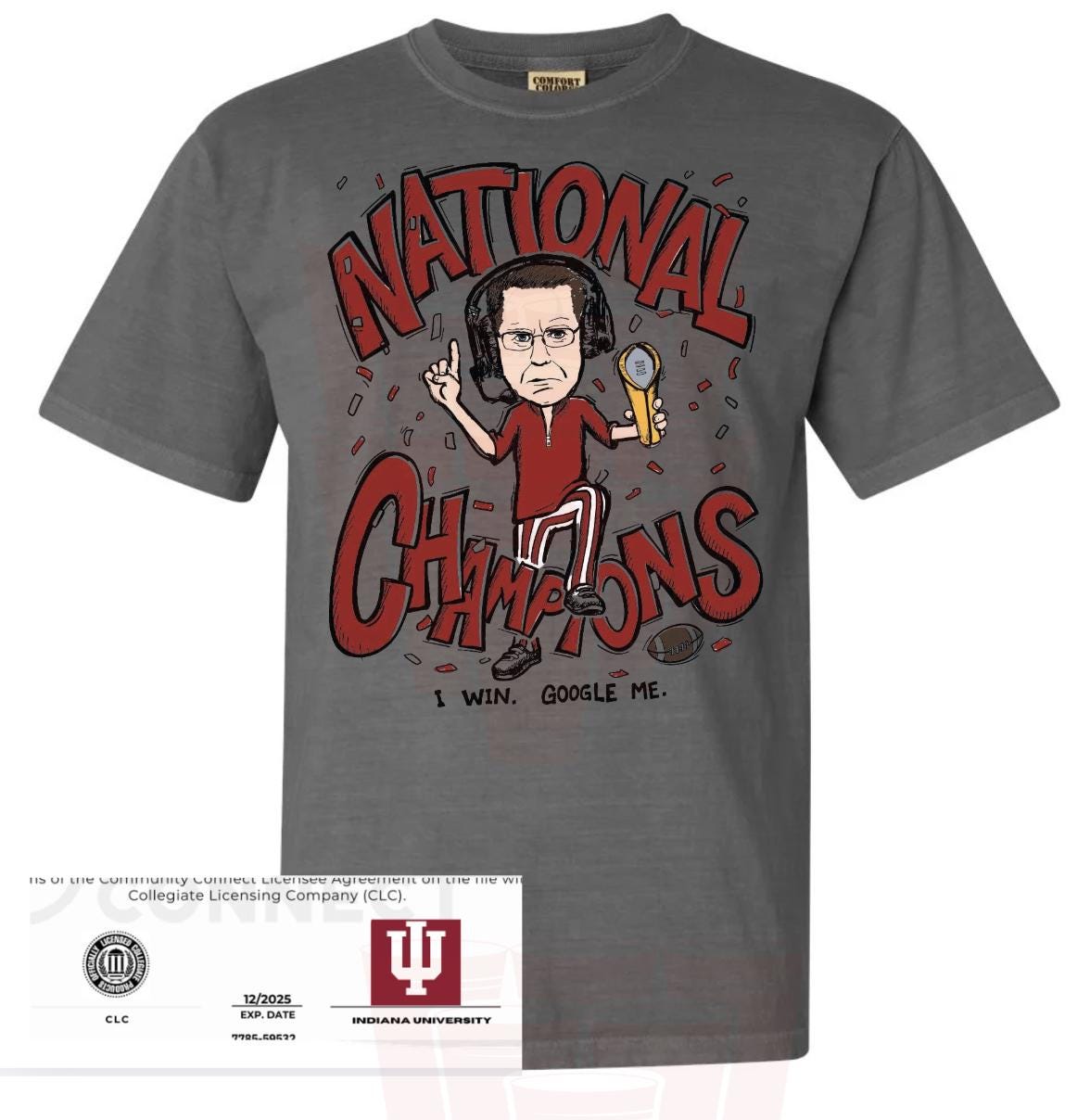 Coach Cignetti Indiana Hoosiers 2025 National Champions Tee | IU Football| HOOSIERS| main