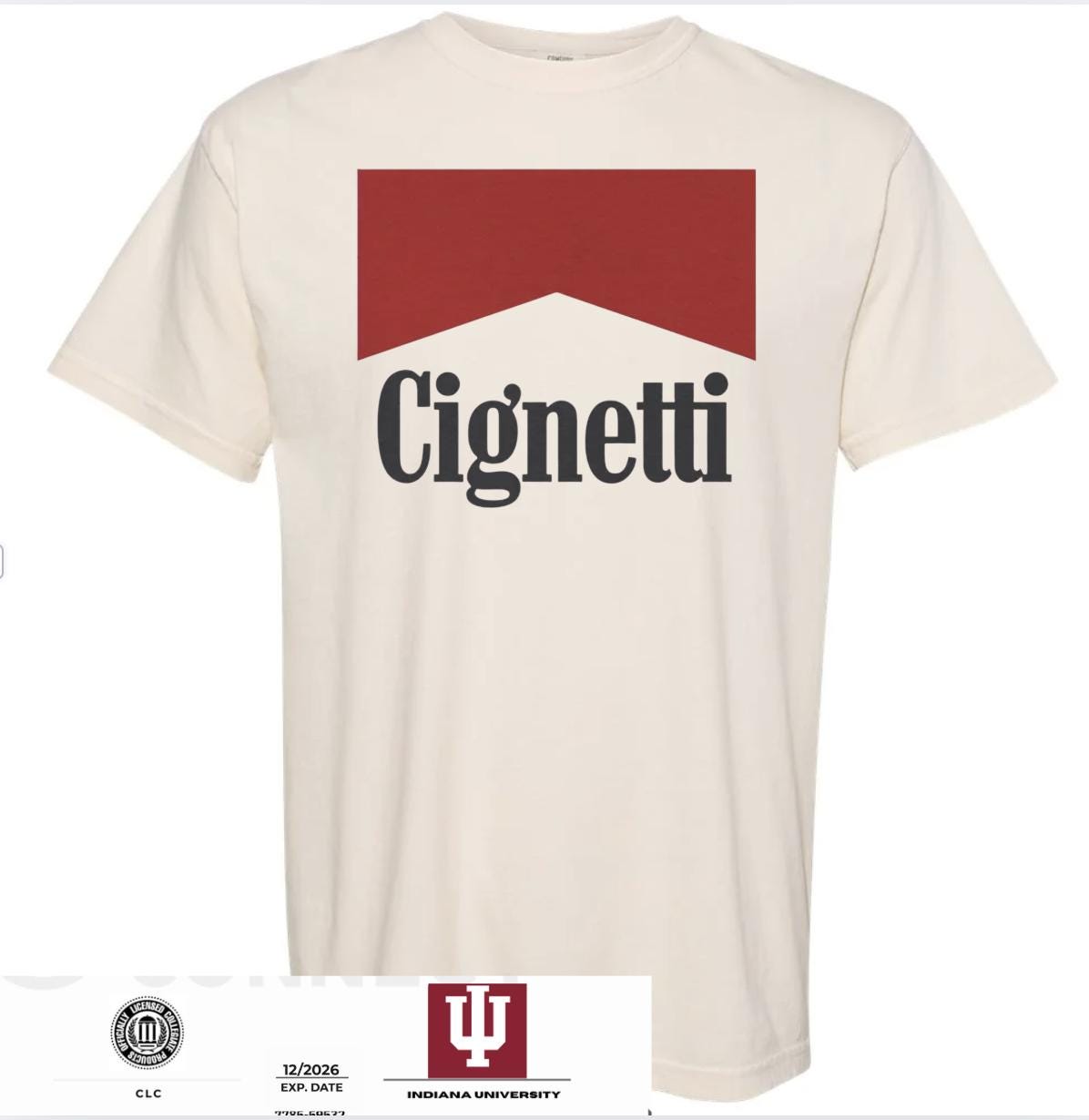 Cignetti Indiana Hoosiers Tee | Comfort Colors Football Game Day Shirt
