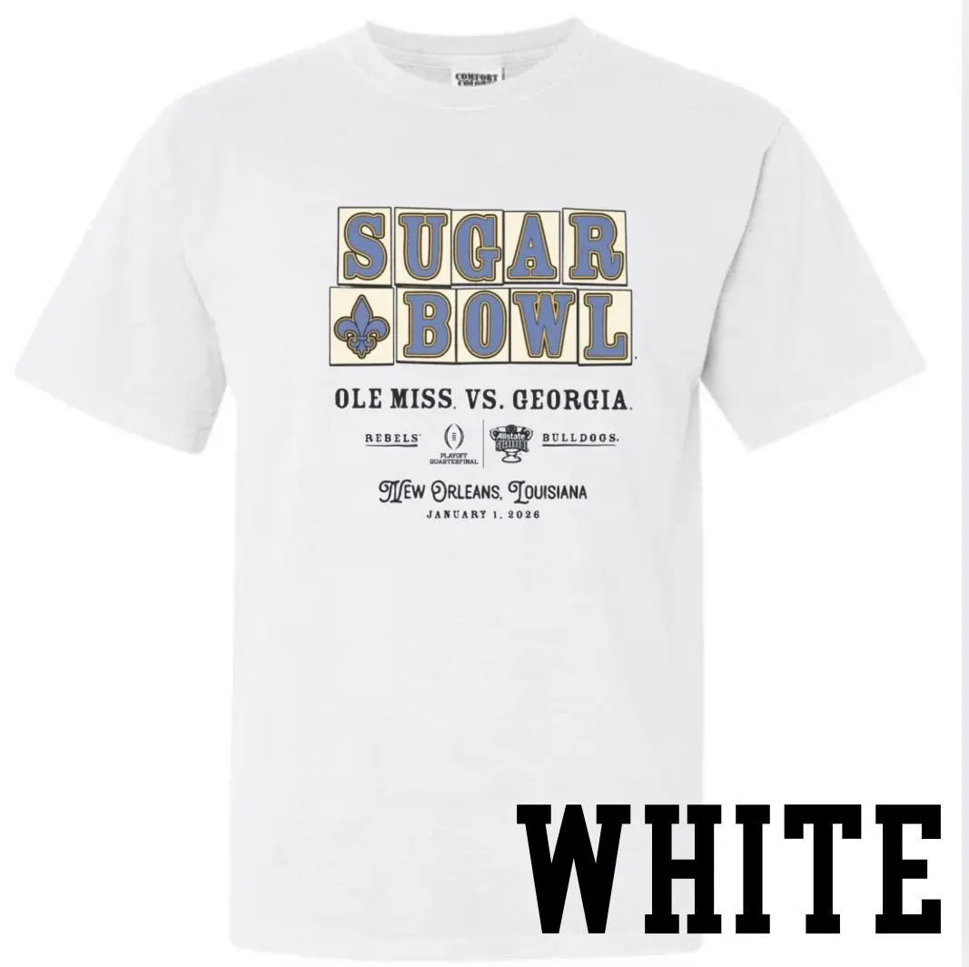 Sugar Bowl Football Shirt | Ole Miss vs Georgia Game Tee | New Orleans Bowl Game Shirt | College Football Fan Tee