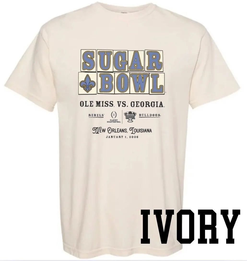 Sugar Bowl Football Shirt | Ole Miss vs Georgia Game Tee | New Orleans Bowl Game Shirt | College Football Fan Tee