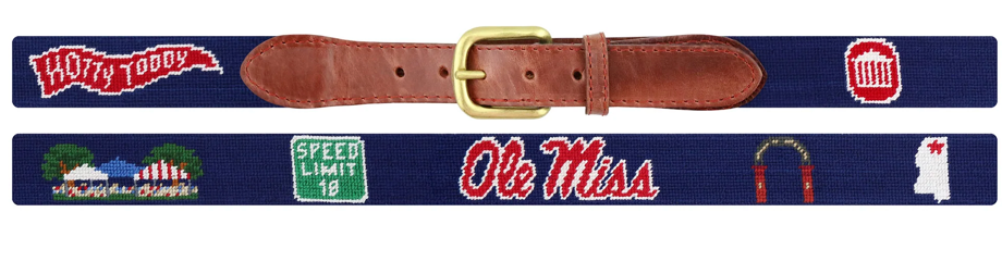 ole miss belt, hotty toddy belt, ole miss needlepoint belt, sec belt, ole miss rebels belt, college football belt, ole miss game day, the grove outfit, rebels alumni gift, mississippi belt, mens needlepoint belt, womens needlepoint belt, leather needlepoint belt, southern style belt, luxury college belt, preppy belt, collegiate accessories, tailgate outfit, graduation gift, gift for dad, gift for boyfriend, christmas gift for him, rowdy rebs, ole miss fans
