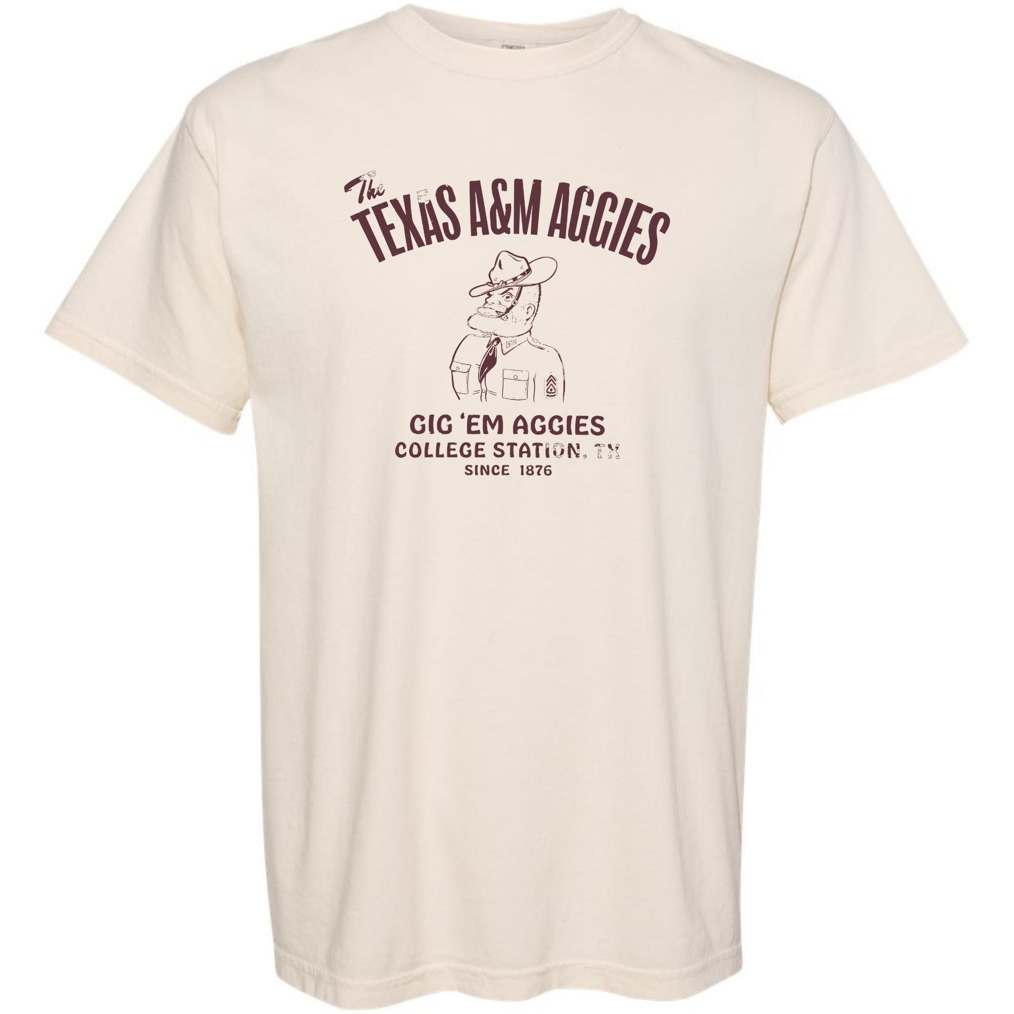 Vintage Texas A&M Aggies T-Shirt – Retro Aggie Logo Tee | Classic Gig ’Em College Station Shirt comfort colors texas a and m 
