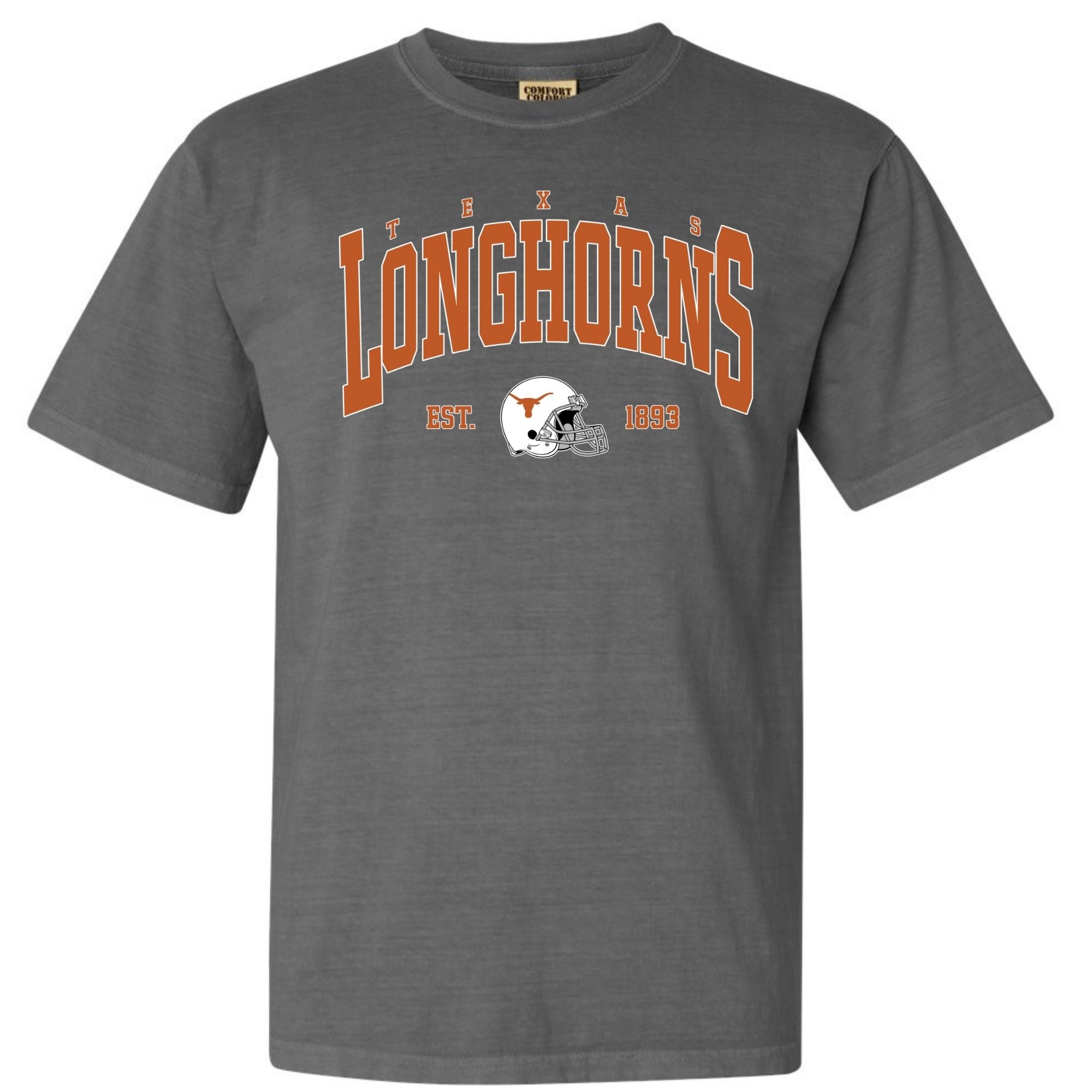 comfort color Vintage Texas Longhorns T-Shirt – Retro Helmet Graphic Tee | Classic University of Texas Longhorns Shirt