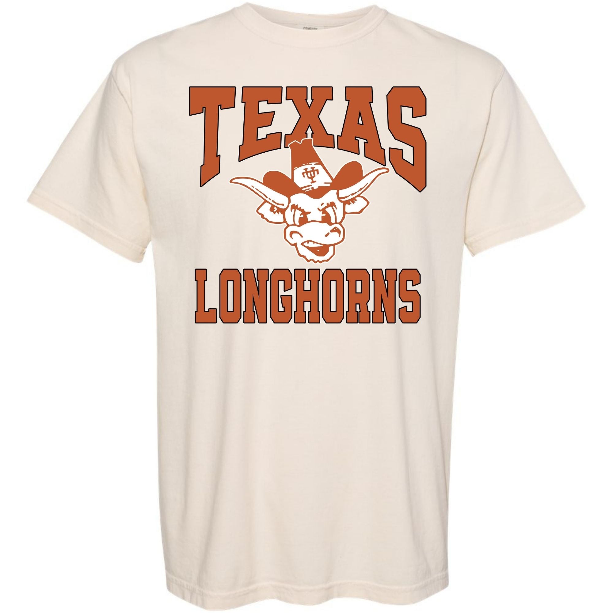 Vintage Texas Longhorns T-Shirt – Retro Bevo Mascot Tee | Classic University of Texas Longhorns Shirt
