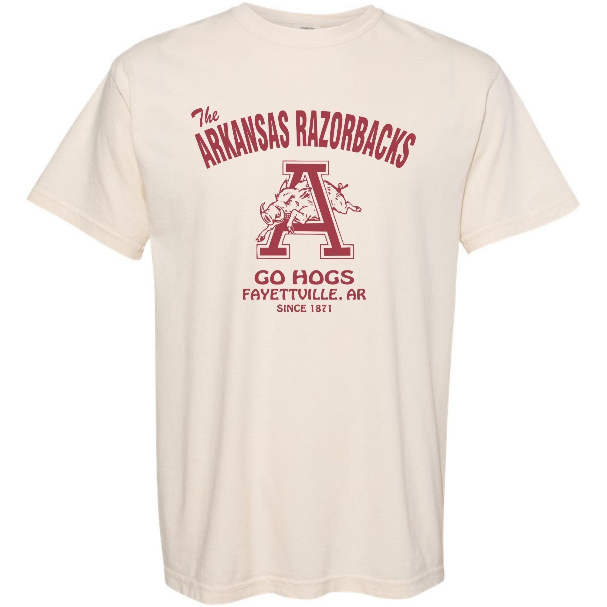 Vintage Arkansas Razorbacks T-Shirt – Retro Hogs Logo Tee | Classic Go Hogs Fayetteville Shirt