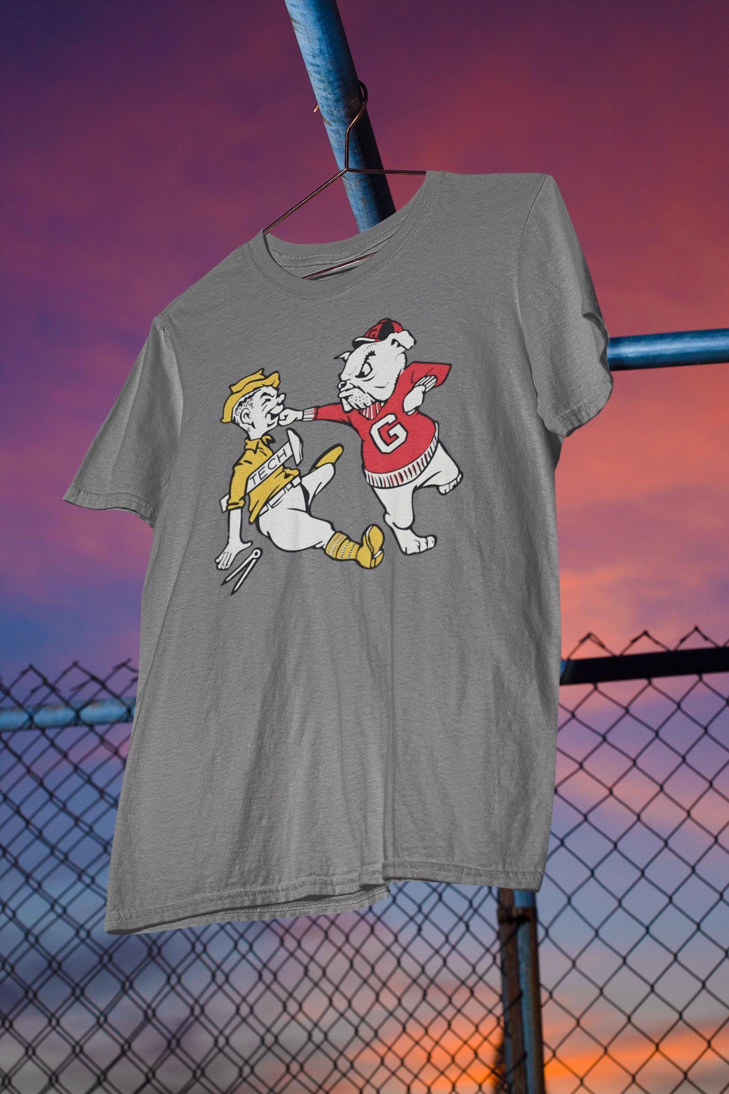Vintage UGA Bulldogs T-Shirt | Georgia vs Georgia Tech