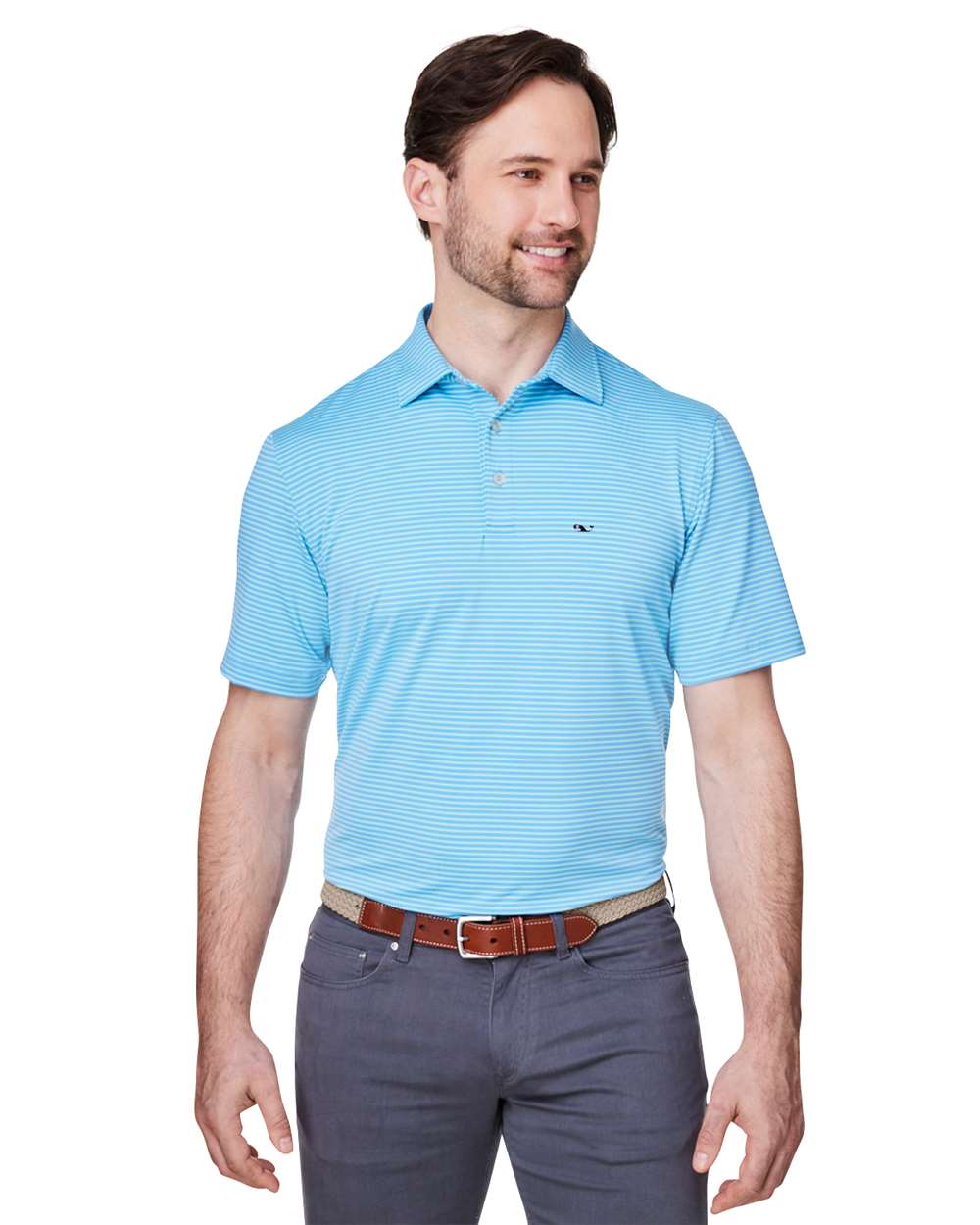 Men's Bradley Stripe Sankaty Polo - Andros Blue